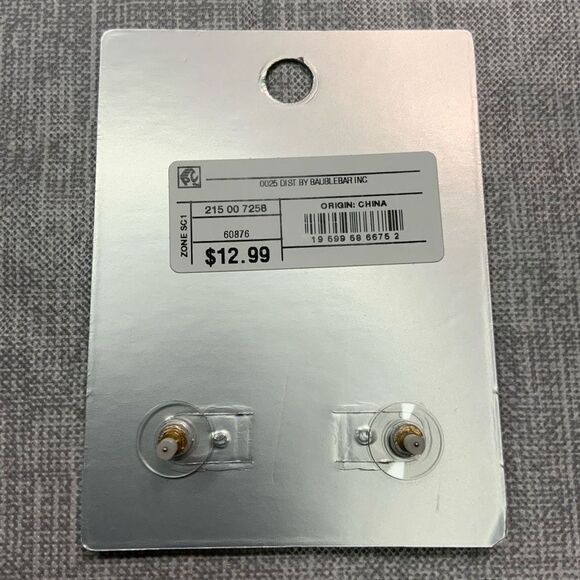 SugarFix By Baublebar Globetrotter Earrings Post Back Gold Tone Studs - Picture 7 of 11